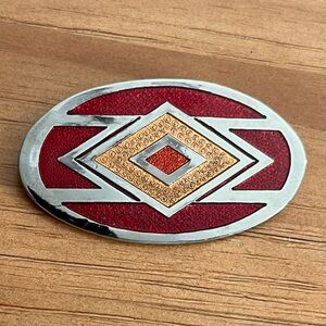 Vintage Cloisonné Enamel Brooch Pin by Fish Enterprises